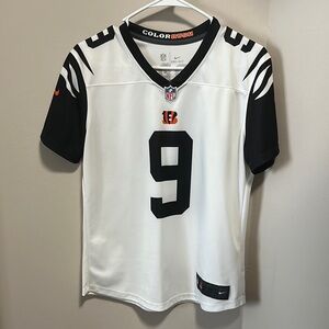 Nike White and Black Cincinnati Bengals Jersey